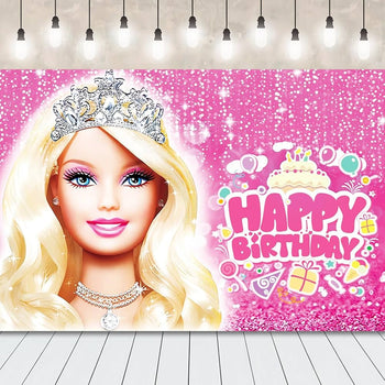 Baner për ditëlindje me Barbie