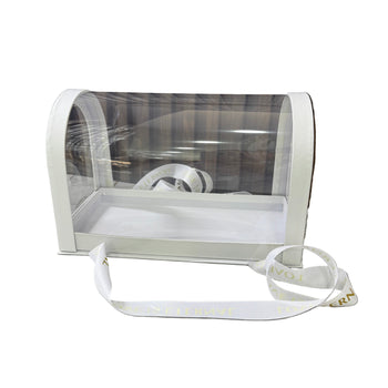 Kuti transparente për lule dhe ëmbëlsira me dorezë “Love is Eternal”