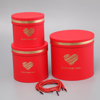 Kuti paketimi për dhurata në formë cilindrike, set 3 copë