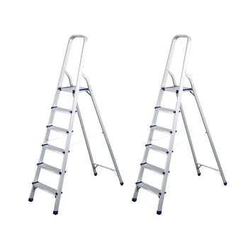 Shkallë metalike Aluminium Ladders Helping Tools blu me gri me 6 kate