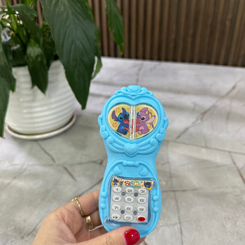 Telefon lodër për fëmijë, me buton muzikor me personazh “Stitch”