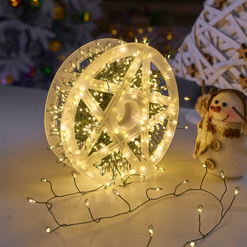 Drita për pemën e Vitit të Ri në formë teli, 50 metra e verdhë