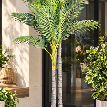 Palmë artificiale me dy trungje