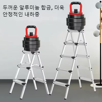 Shkallë metalike Aluminum Ladders Helping Tools të zeza me gri me 5 kate
