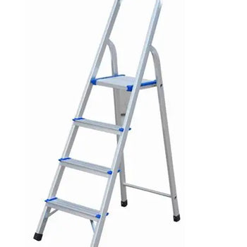 Shkallë metalike Aluminium Ladders Helping Tools blu me gri me 4 kate