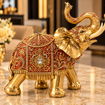 Elefant dekorativ gold, M