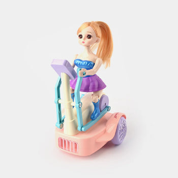 Treadmill, vajza duke bere stervitje