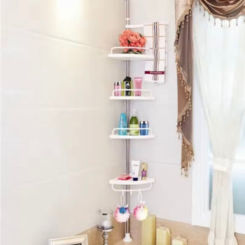 Organizues këndi për tualet me rafte teleskopike