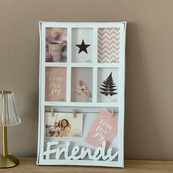 Kornizë "Friends" me 6 foto dhe 3 kapëse druri