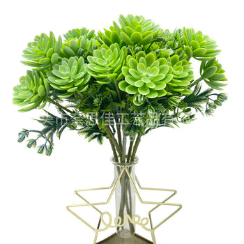 Tufë me lule artificiale jeshile me 7 ndarje