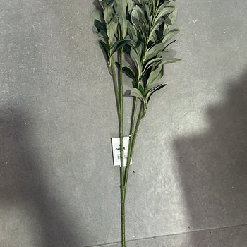 Degë artificiale ulliri me 2 ndarje, me kokrra ulliri gjysmë të pjekur, 85cm