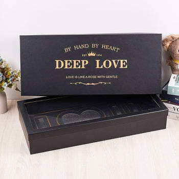 Kuti dekorative “ Deep Love” në ngjyrë të zezë