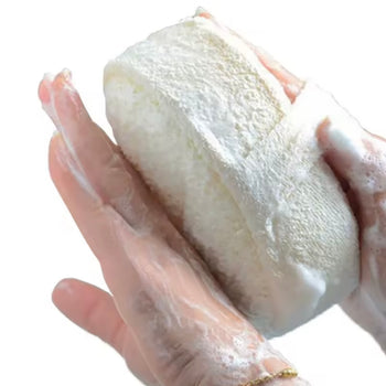 Dorezë dushi për pastrim dhe skrab, në formë veze dhe me vija vertikale