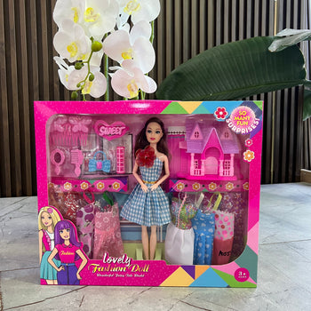 Lovely Fashion Doll , vajza me garderoben & aksesoret e saj