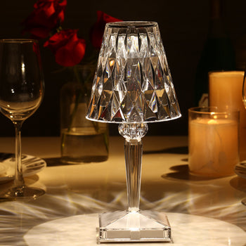 Ndriçues tavoline Rose Diamond me karikim