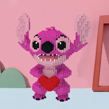 Lodër formuese me Stitch me zemër rozë