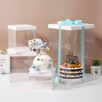 Kuti PVC katrore për të paketuar torta