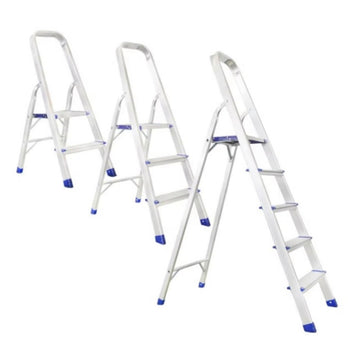 Shkallë metalike Aluminium Ladders Helping Tools blu me gri me 3 kate