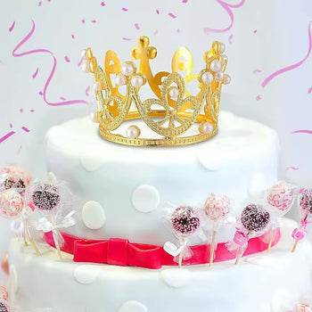 Mini kurorë për torta me perla