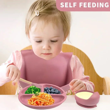 Set ushqyerje prej silikoni per bebe
