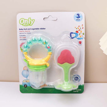 Biberon ushqyes per bebe & loder silikoni per dhembet e bebeve Only Baby