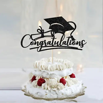 Dekor për diplomim me shkrim ''Congratulations'' (cake topper)