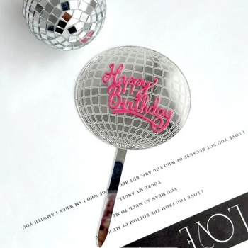 Dekor për tortën Disco Ball (cake topper)