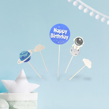 Dekor për tortën me figura kozmike (cake topper)