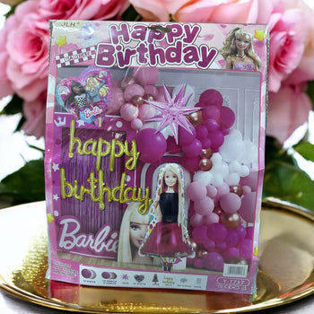 Set me tullumbaca rozë dhe Barbie